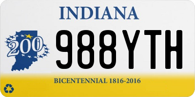 IN license plate 988YTH