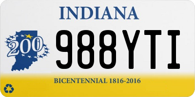 IN license plate 988YTI