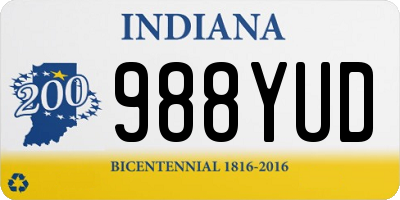 IN license plate 988YUD