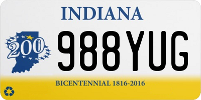 IN license plate 988YUG