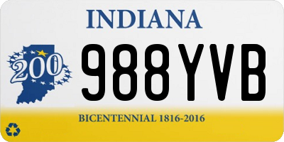 IN license plate 988YVB