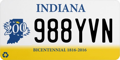 IN license plate 988YVN