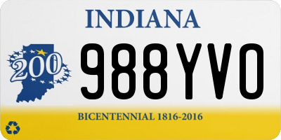 IN license plate 988YVO