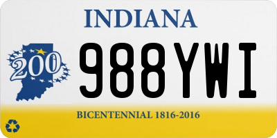 IN license plate 988YWI