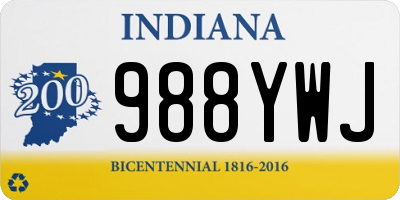 IN license plate 988YWJ