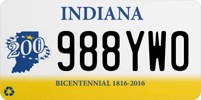 IN license plate 988YWO