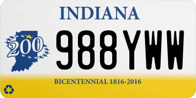 IN license plate 988YWW