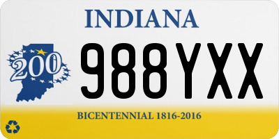 IN license plate 988YXX