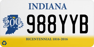 IN license plate 988YYB