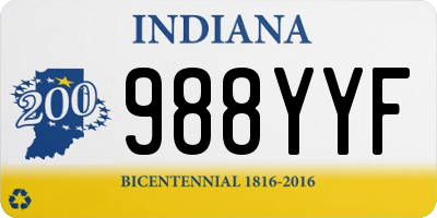 IN license plate 988YYF