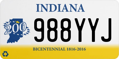 IN license plate 988YYJ