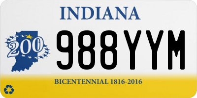 IN license plate 988YYM