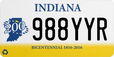 IN license plate 988YYR