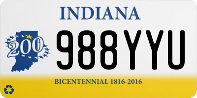 IN license plate 988YYU