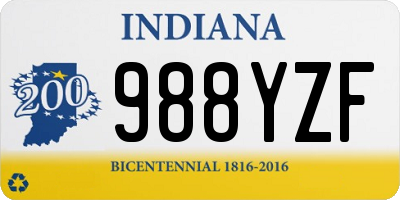 IN license plate 988YZF