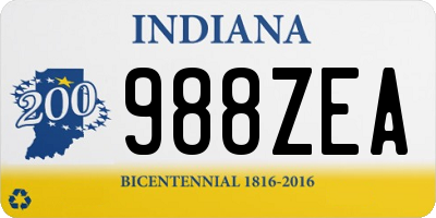 IN license plate 988ZEA