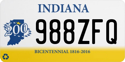 IN license plate 988ZFQ