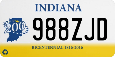 IN license plate 988ZJD