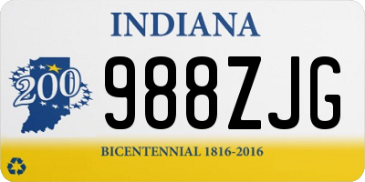 IN license plate 988ZJG