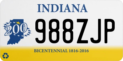 IN license plate 988ZJP