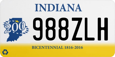 IN license plate 988ZLH