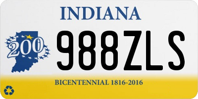 IN license plate 988ZLS