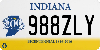 IN license plate 988ZLY