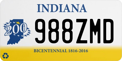 IN license plate 988ZMD