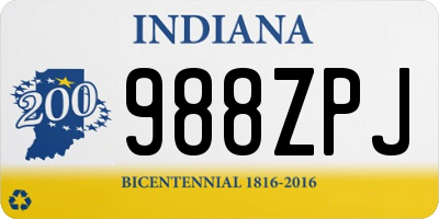 IN license plate 988ZPJ