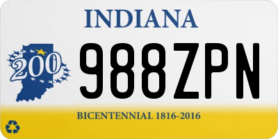 IN license plate 988ZPN