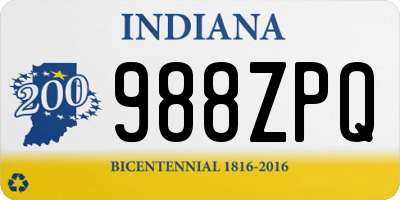 IN license plate 988ZPQ