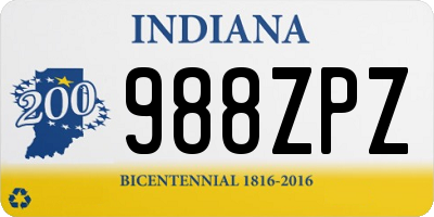 IN license plate 988ZPZ