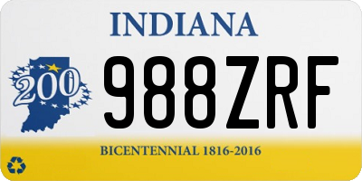 IN license plate 988ZRF