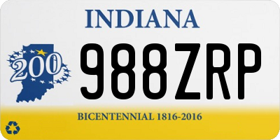 IN license plate 988ZRP