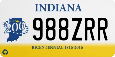 IN license plate 988ZRR