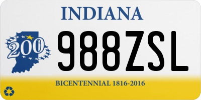 IN license plate 988ZSL