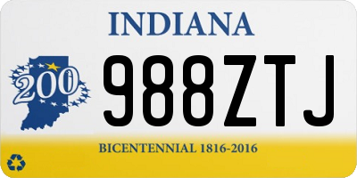 IN license plate 988ZTJ