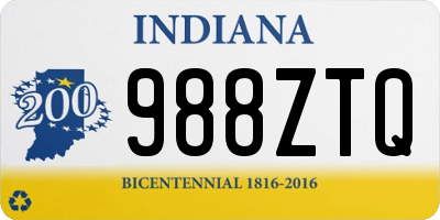 IN license plate 988ZTQ