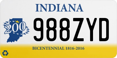 IN license plate 988ZYD