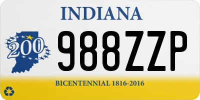 IN license plate 988ZZP