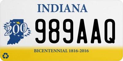 IN license plate 989AAQ