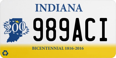 IN license plate 989ACI