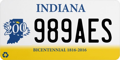 IN license plate 989AES