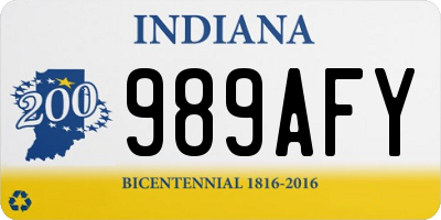 IN license plate 989AFY