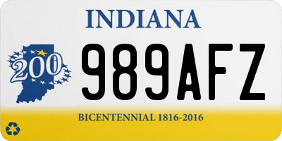 IN license plate 989AFZ