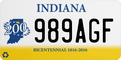 IN license plate 989AGF