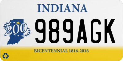 IN license plate 989AGK