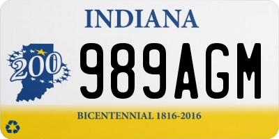 IN license plate 989AGM