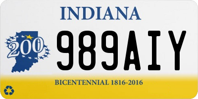 IN license plate 989AIY