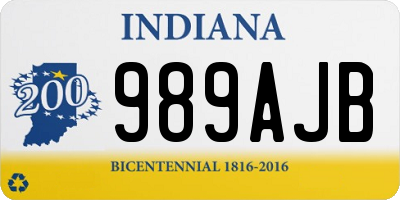 IN license plate 989AJB